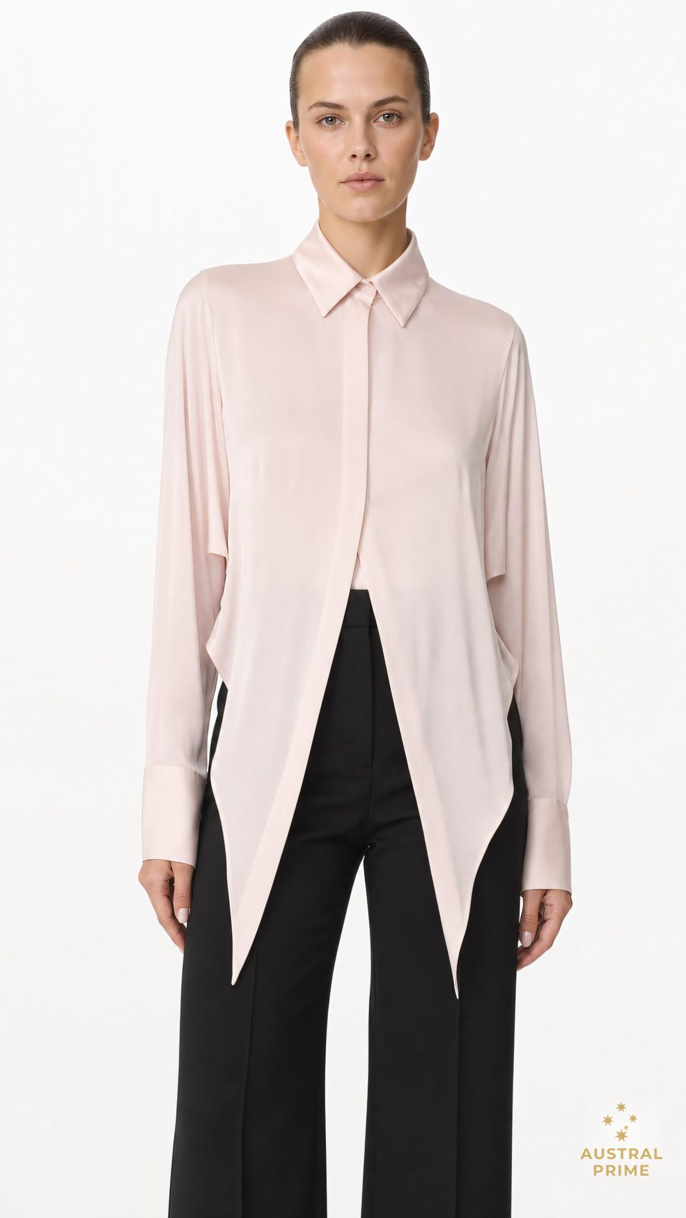Alex Perry Caden Shirt — Blush
