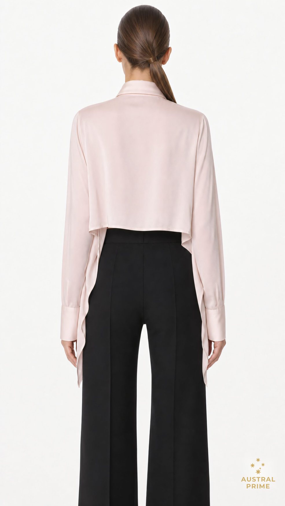 Alex Perry Caden Shirt in blush — image 2 of 2