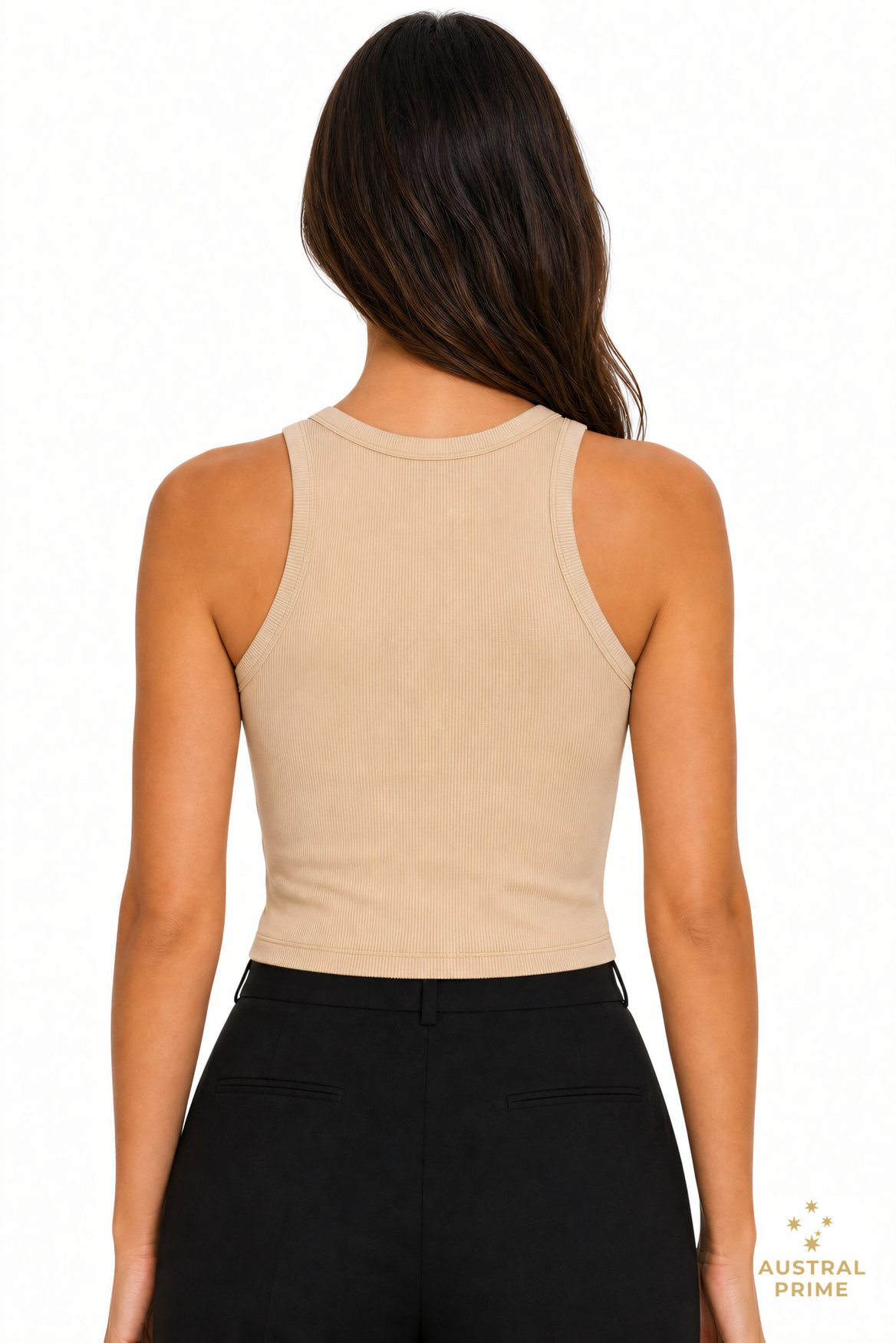 Aya Muse Button Up Tank in beige — image 2 of 2