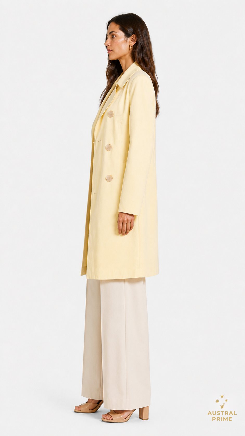 Christopher Esber Cotton Button Long Jacket in yellow — image 3 of 4