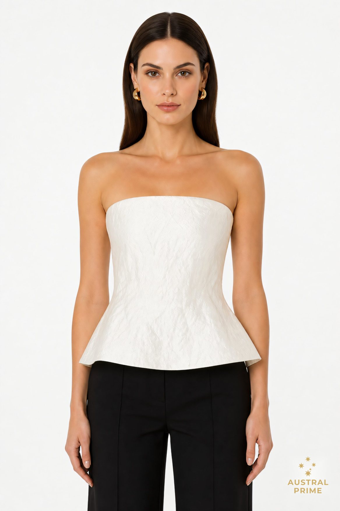 Maticevski Laure Swing Pearl Crush Top — Pearl
