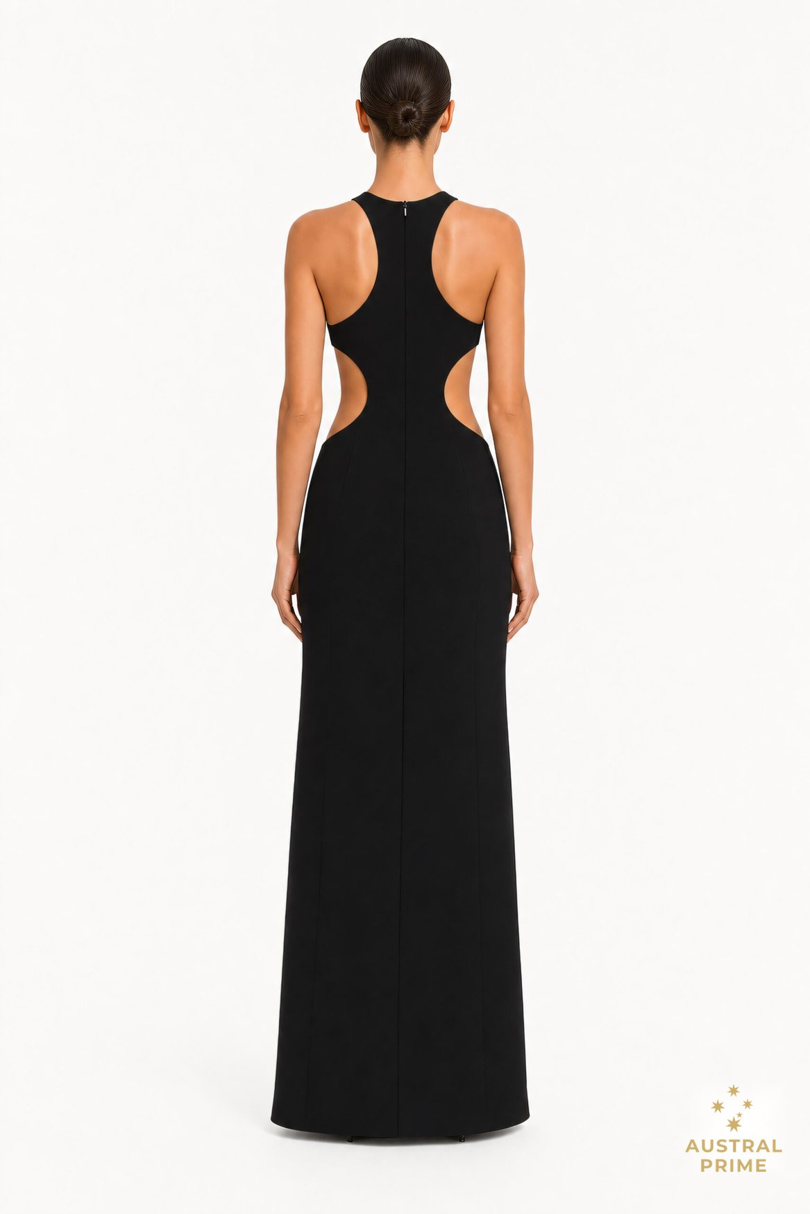 Monot Racer Cut Dress With Cut Outs in black — image 2 of 2