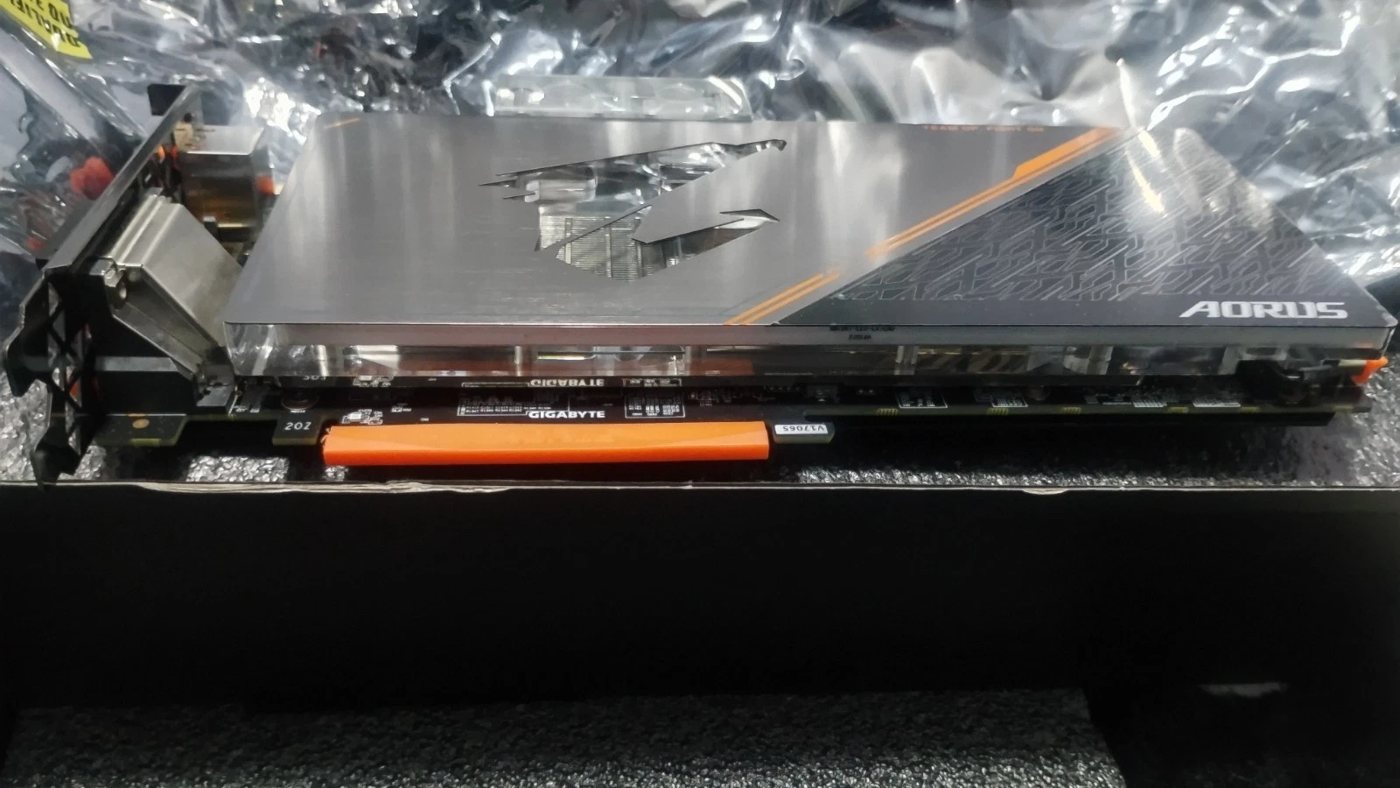 Card at an angle showing the brushed block cover