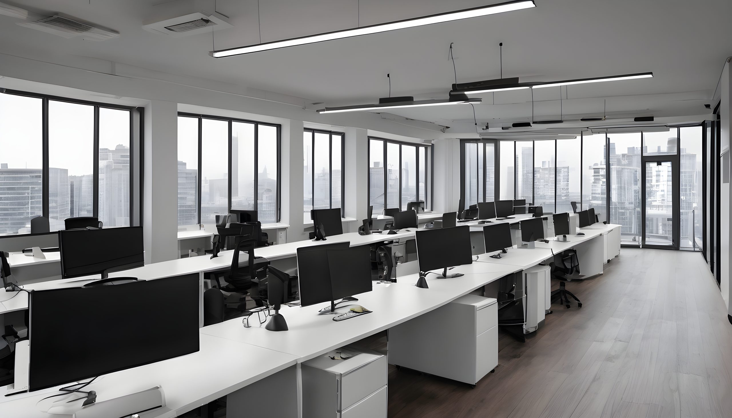 Call centre desktop fleet — 97 identical brand-new sealed HP t530 thin clients held ex-warehouse Leicester UK