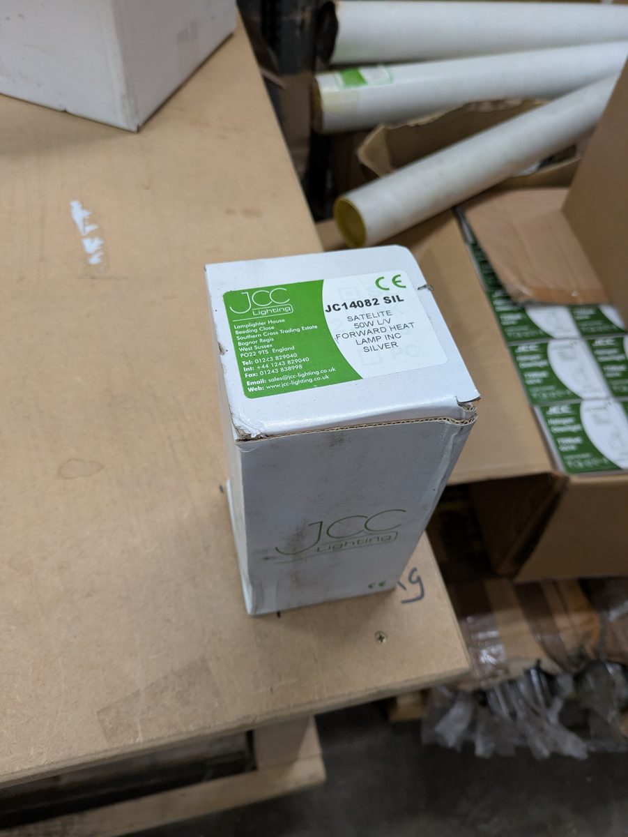 JCC JC14082 SIL Satelite 50W low-voltage forward-heat downlight, silver — surplus UK stock