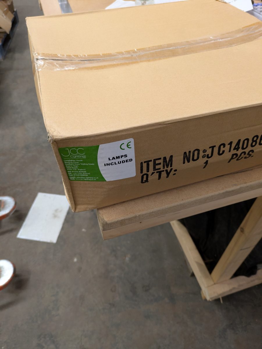 JCC JC14086 luminaires, silver — surplus UK stock
