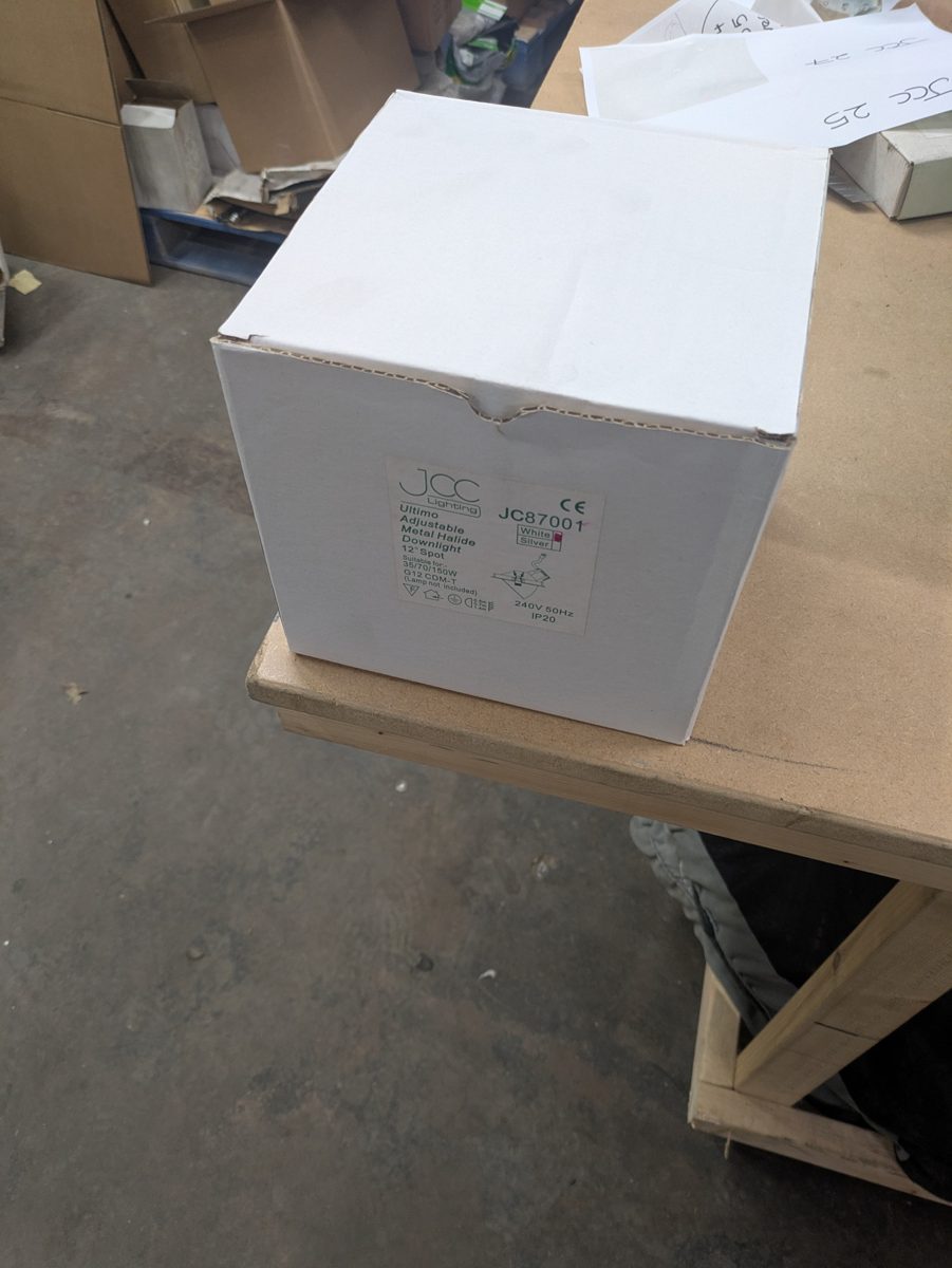 Ultimo Adjustable Metal-Halide Downlight (12° spot, white) white — surplus UK stock JC87001