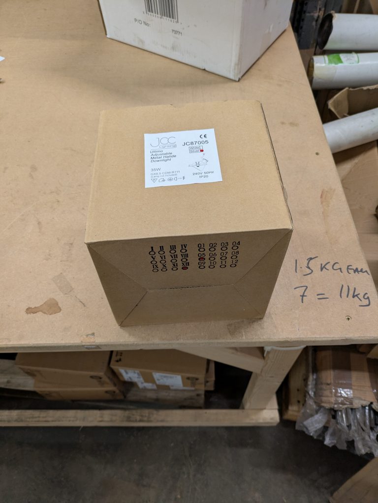 JCC JC87005 Tosca adjustable metal-halide downlight, silver — surplus UK stock
