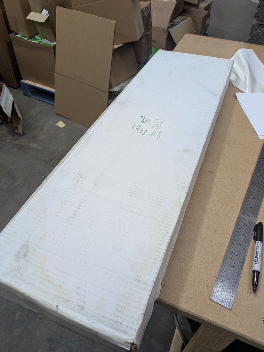 JCC JC87011 Ultimo quad recessed ceiling plate, white — surplus UK stock