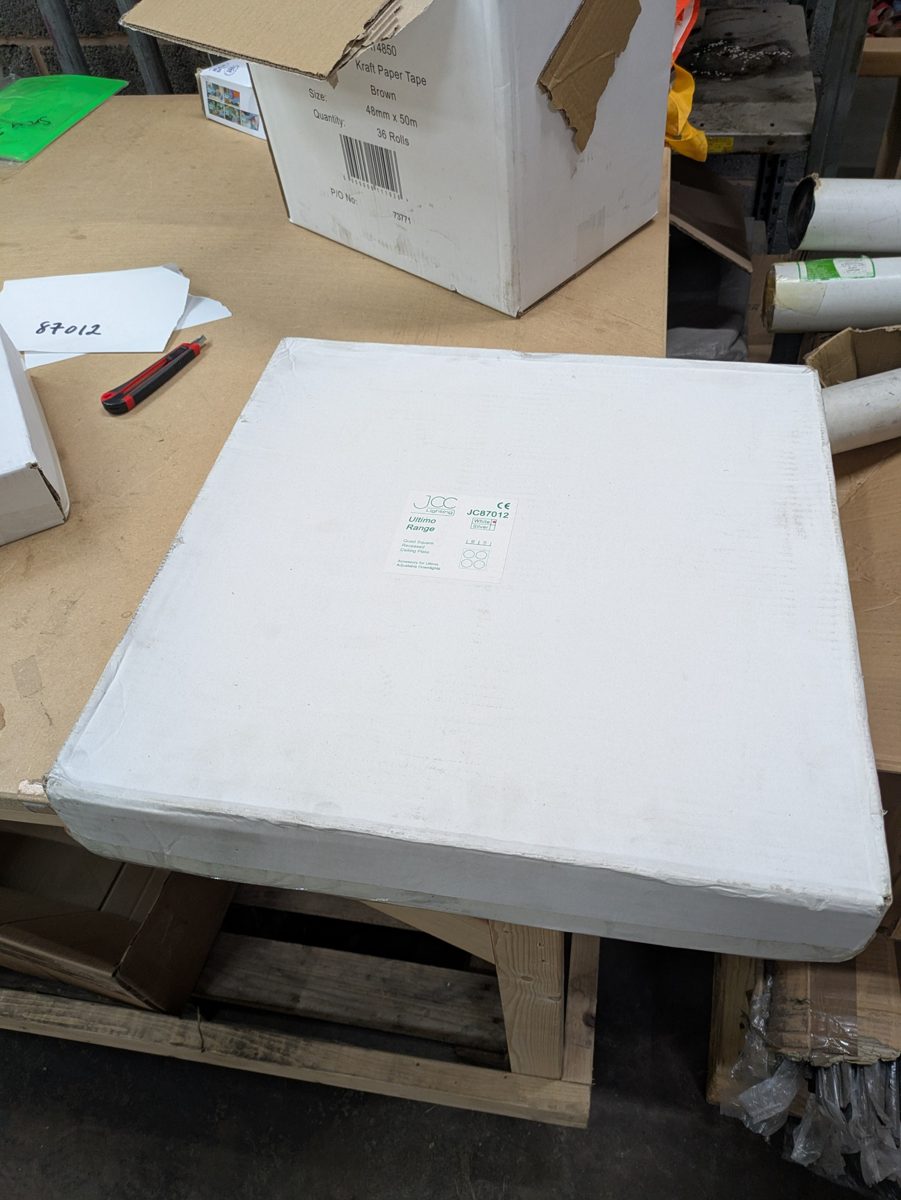 JCC JC87012 Ultimo Mini quad square recessed ceiling plate — surplus UK stock