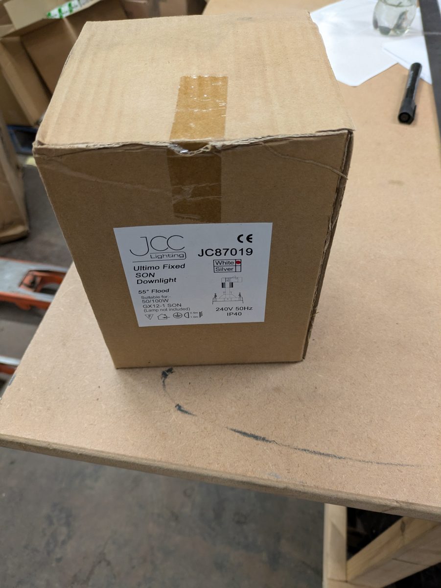 JCC JC87019 Ultimo fixed SON downlight, white — surplus UK stock