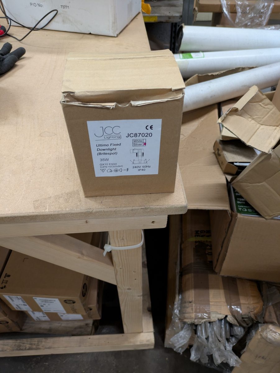 JCC JC87020 Ultimo fixed downlight (Britespot), silver — surplus UK stock