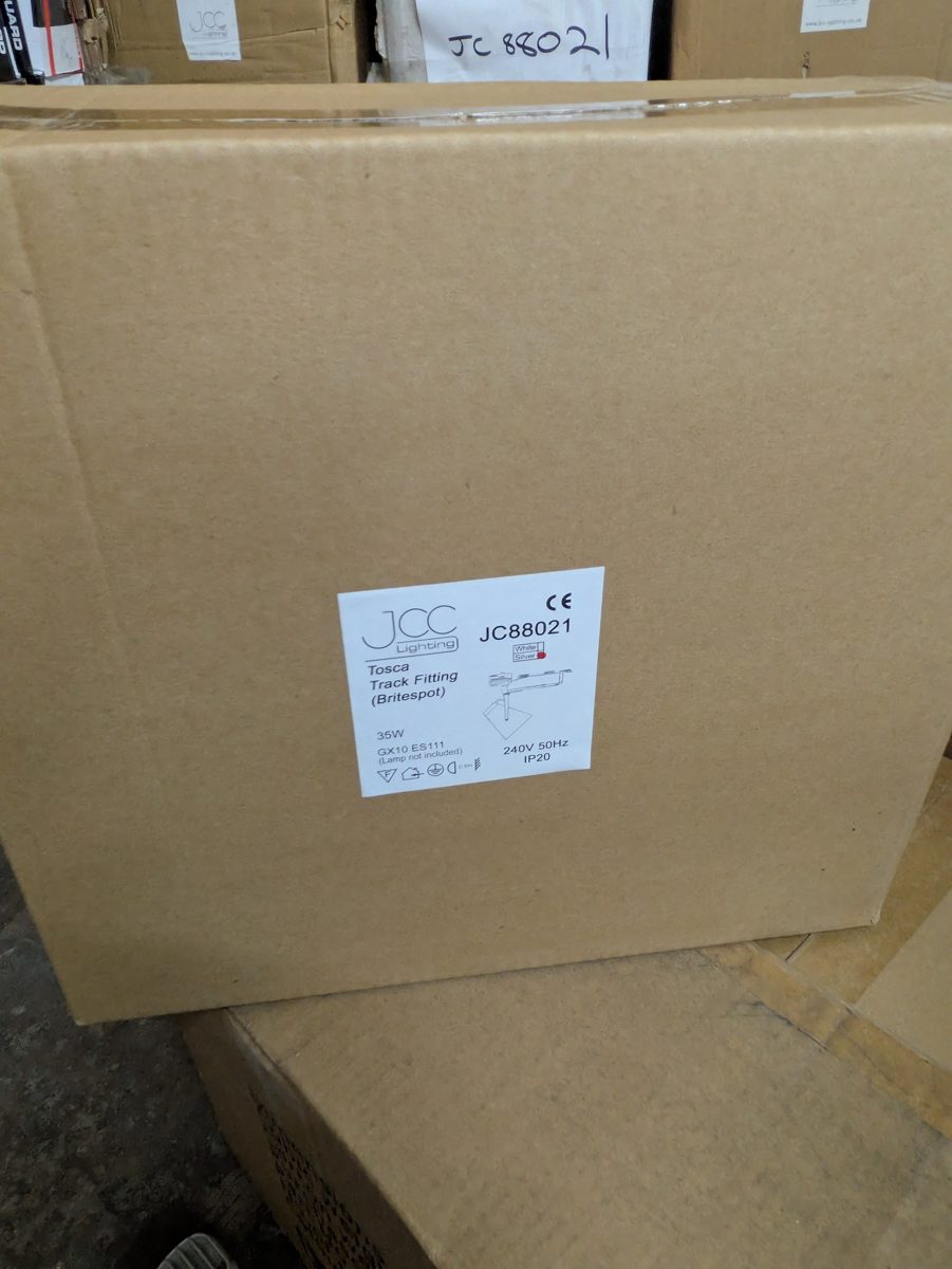 JCC JC88021 Tosca Britespot metal-halide track fitting, silver (second holding) — surplus UK stock