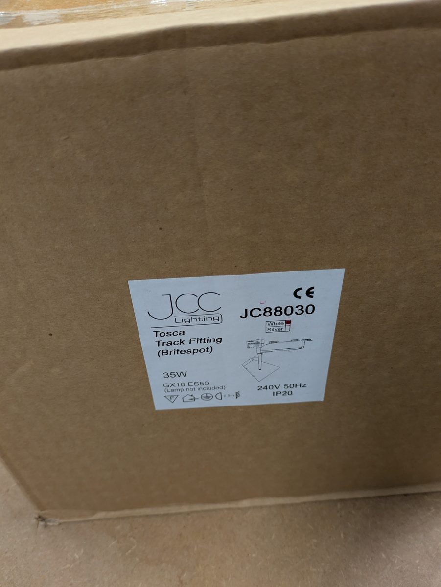 JCC JC88030 Tosca Britespot track fitting, white — surplus UK stock